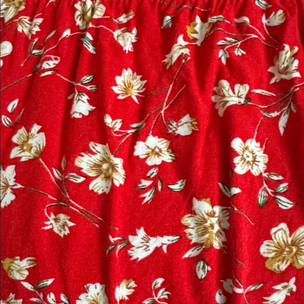 Red Floral Women's Jumpsuit - Picture 4 of 5